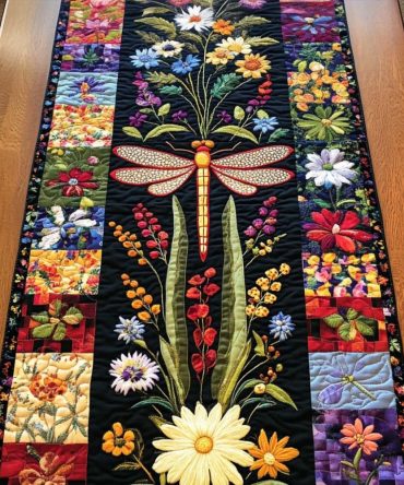 Dragonfly Delight Quilted Table Runner