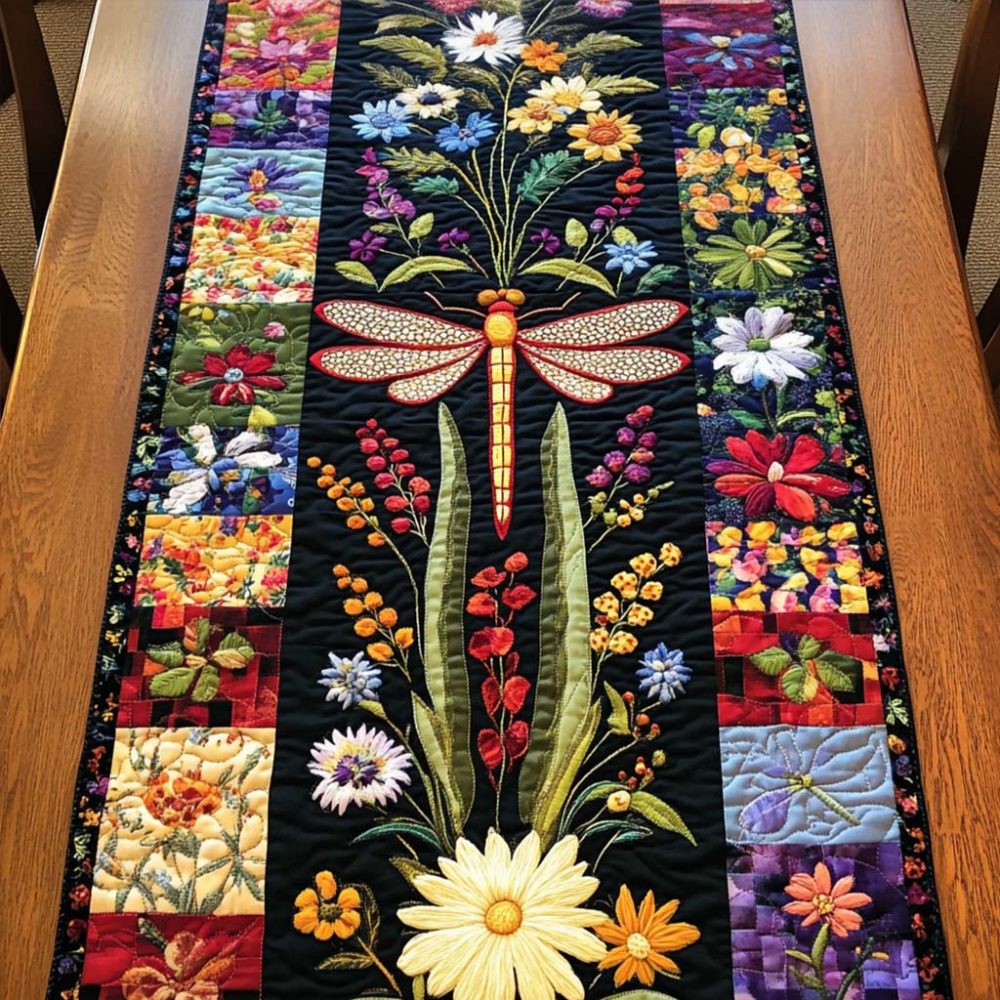 Dragonfly Delight Quilted Table Runner