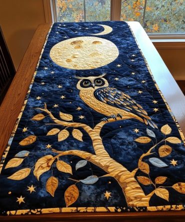 Dream Owl Quilted Table Runner