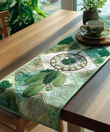 Dream Of The Clover Quilted Table Runner