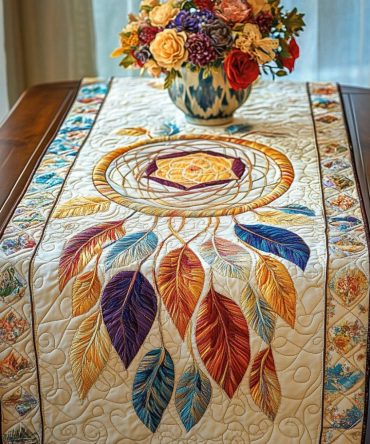 Dreamcatcher Bloom Quilted Table Runner