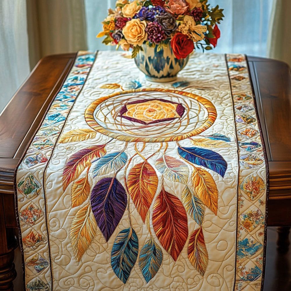 Dreamcatcher Bloom Quilted Table Runner
