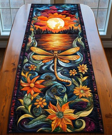 Dreamy Dragonfly Quilted Table Runner