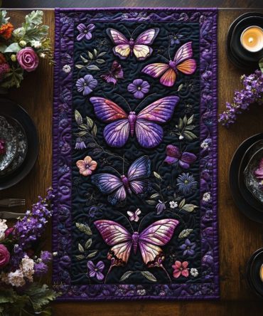 Dreamy Flutter Quilted Table Runner