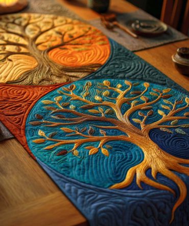 Dual Harmony Quilted Table Runner