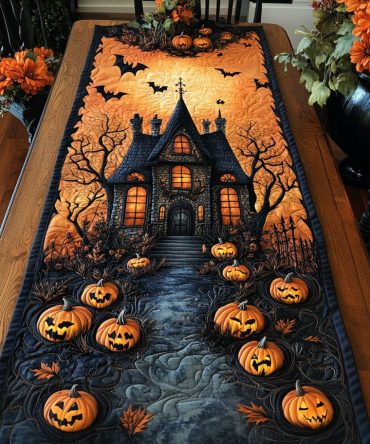 Dusty Shadows Quilted Table Runner