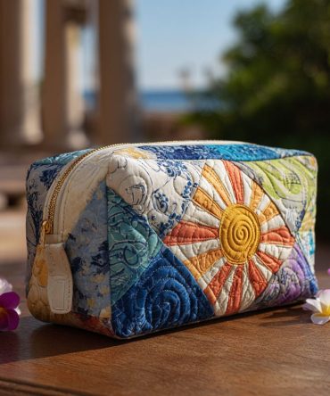 Earth Spirit Quilted Makeup Bag