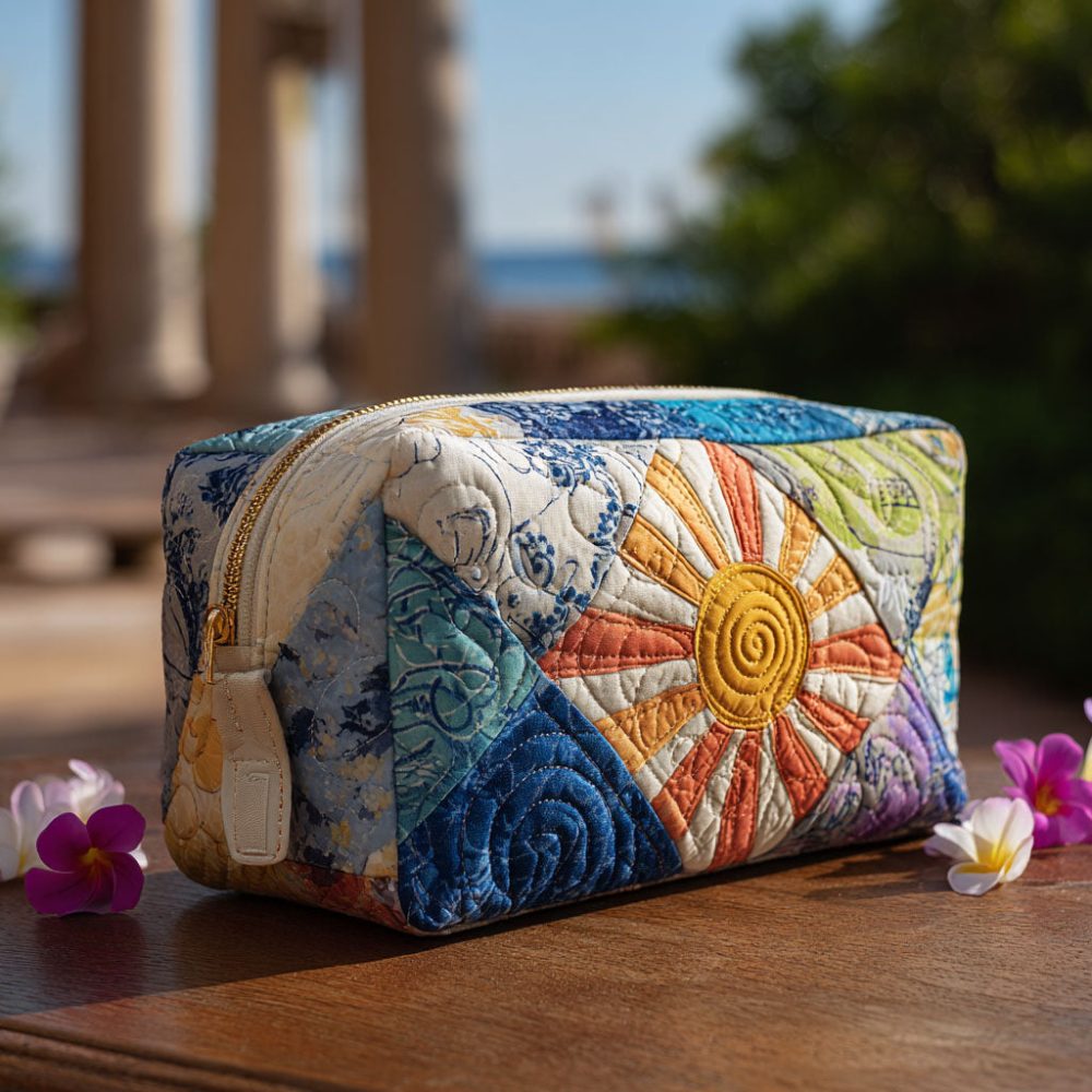Earth Spirit Quilted Makeup Bag