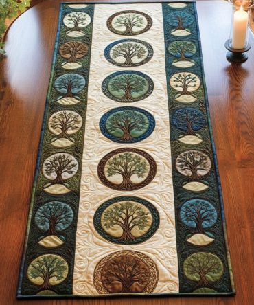 Earth Threads Quilted Table Runner