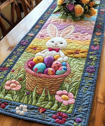 Easter Bliss Quilted Table Runner
