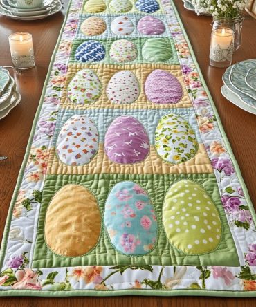 Easter Bliss Quilted Table Runner