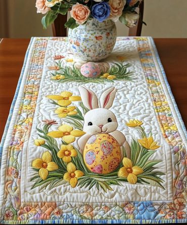 Easter Bunny Quilted Table Runner