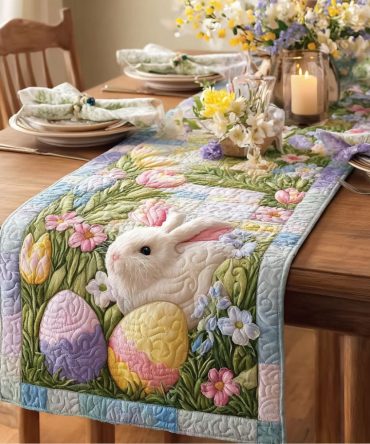 Easter Bunny Quilted Table Runner