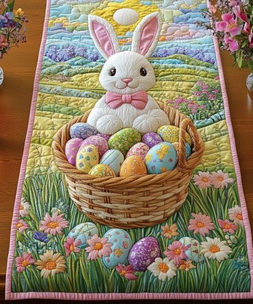 Easter Glow Quilted Table Runner