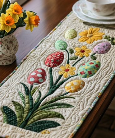 Easter Grace Quilted Table Runner