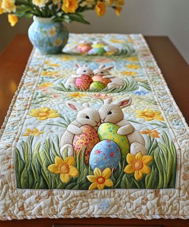 Easter Hug Quilted Table Runner