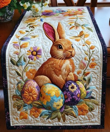 Easter Meadow Magic Quilted Table Runner