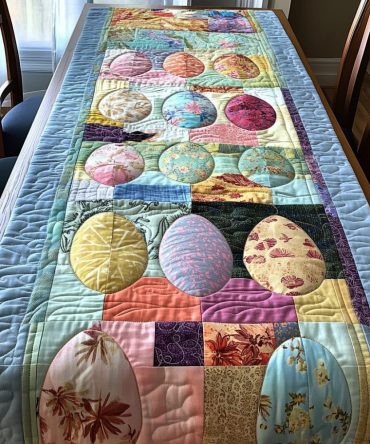 Easter Patchwork Quilted Table Runner