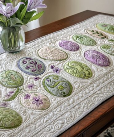 Easter Serenity Quilted Table Runner