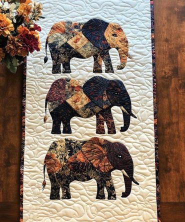 Echo Of The Wild Quilted Table Runner