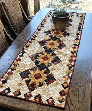 Echoing Patterns Quilted Table Runner