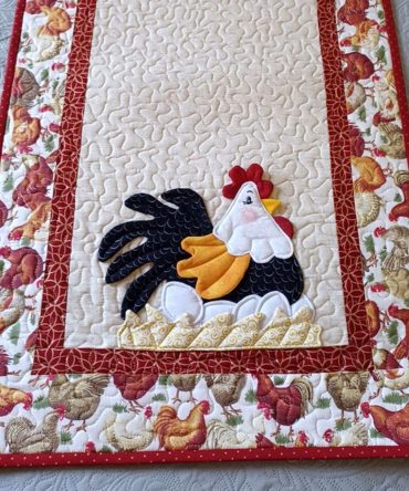 Egg-Cellent Chick Quilted Table Runner