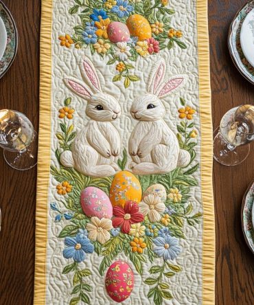 Eggscape Bliss Quilted Table Runner