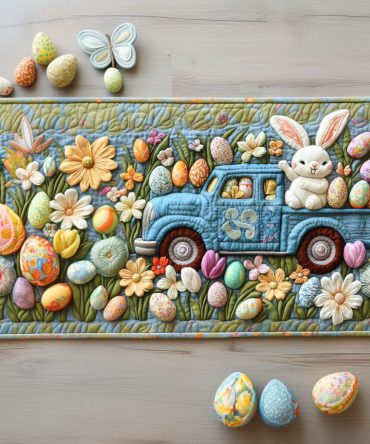 Eggstraordinary Garden Quilted Table Runner