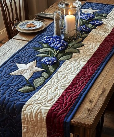 Elegant Blooms Quilted Table Runner