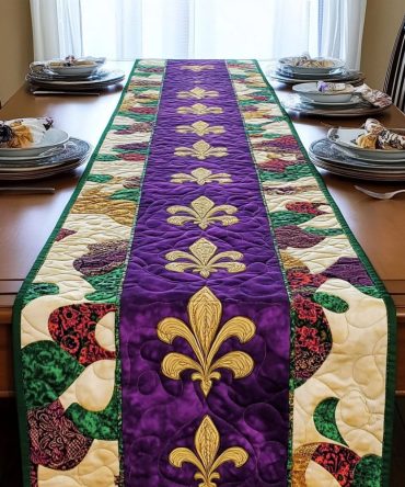Elegant Emblem Quilted Table Runner