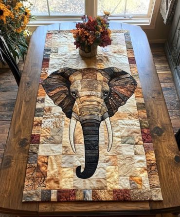 Elephant Dream Quilted Table Runner