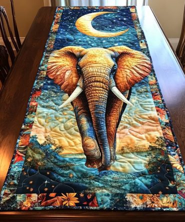 Elephant Dream Quilted Table Runner