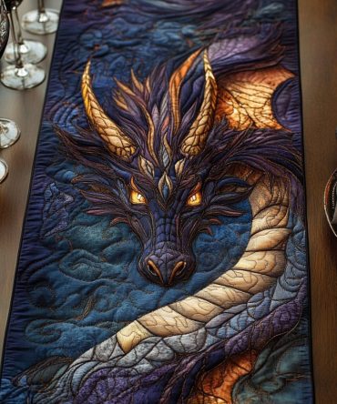 Ember Veil Quilted Table Runner