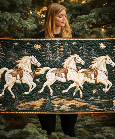 Emerald Equine Quilted Table Runner