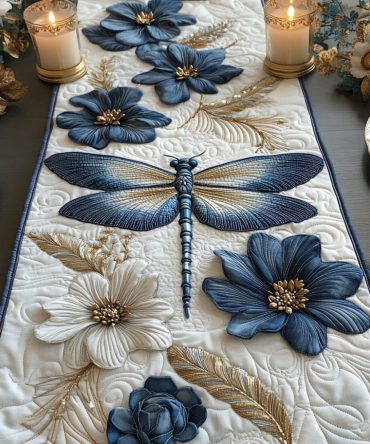 Emerald Flight Quilted Table Runner