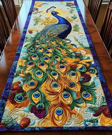 Emerald Glow Quilted Table Runner