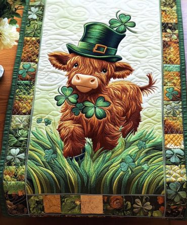 Emerald Hoof Quilted Table Runner