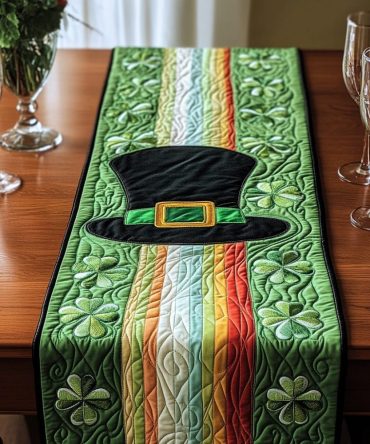 Emerald Joy Quilted Table Runner