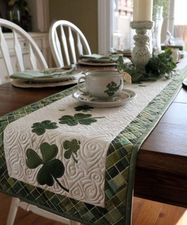 Emerald Promise Quilted Table Runner