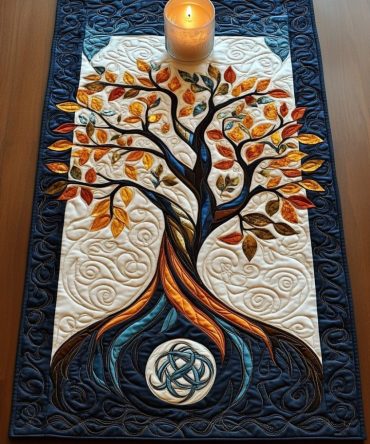 Enchanted Bark Quilted Table Runner