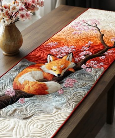 Enchanted Fox Quilted Table Runner