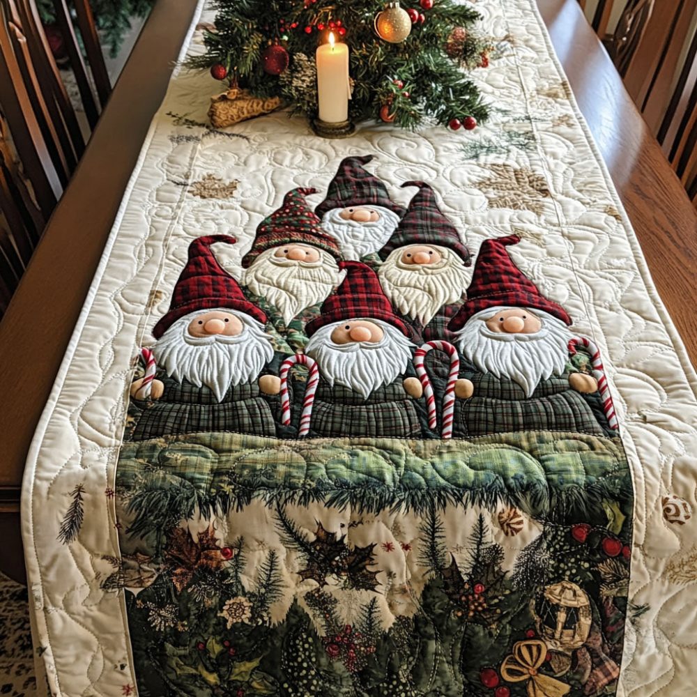 Enchanted Gnome Quilted Table Runner