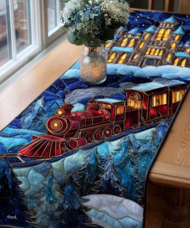 Enchanted Holiday Rail Quilted Table Runner