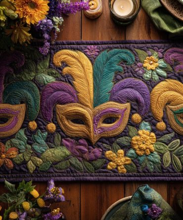 Enchanted Masque Quilted Table Runner