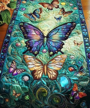 Enchanted Wings Quilted Table Runner