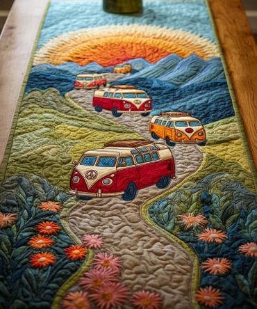 Endless Roads Quilted Table Runner