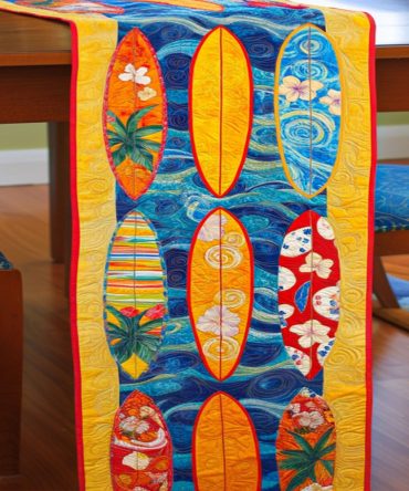 Endless Wave Quilted Table Runner