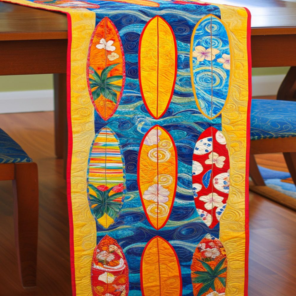 Endless Wave Quilted Table Runner