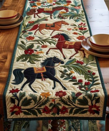 Equine Art Mystical Steeds Quilted Table Runner