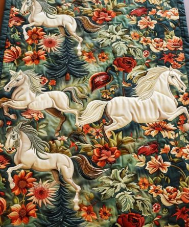 Equine Art Mystical Steeds Quilted Table Runner